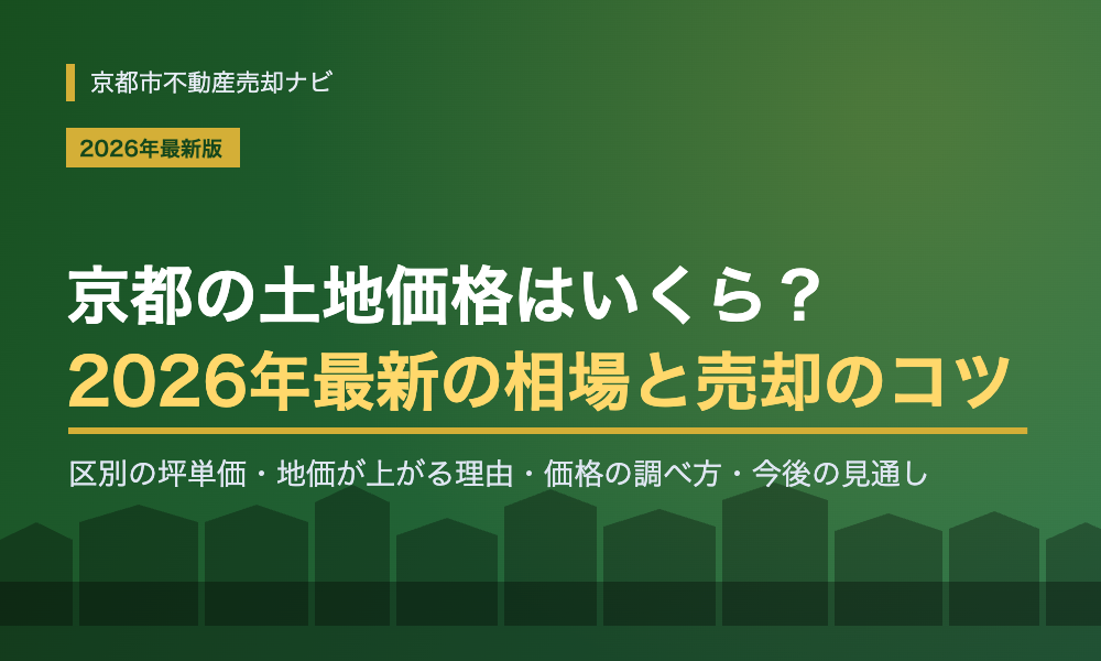 京都の土地価格【2026年最新】区別の坪単価相場・上昇率・調べ方を専門家が解説
