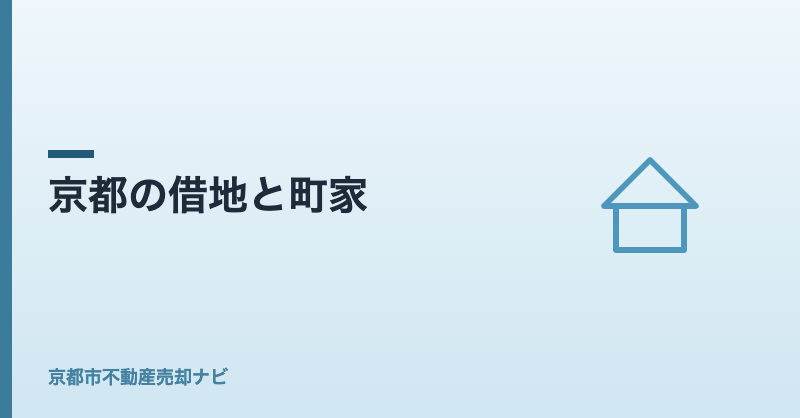 京都の借地と町家