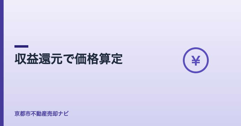 収益還元で価格算定